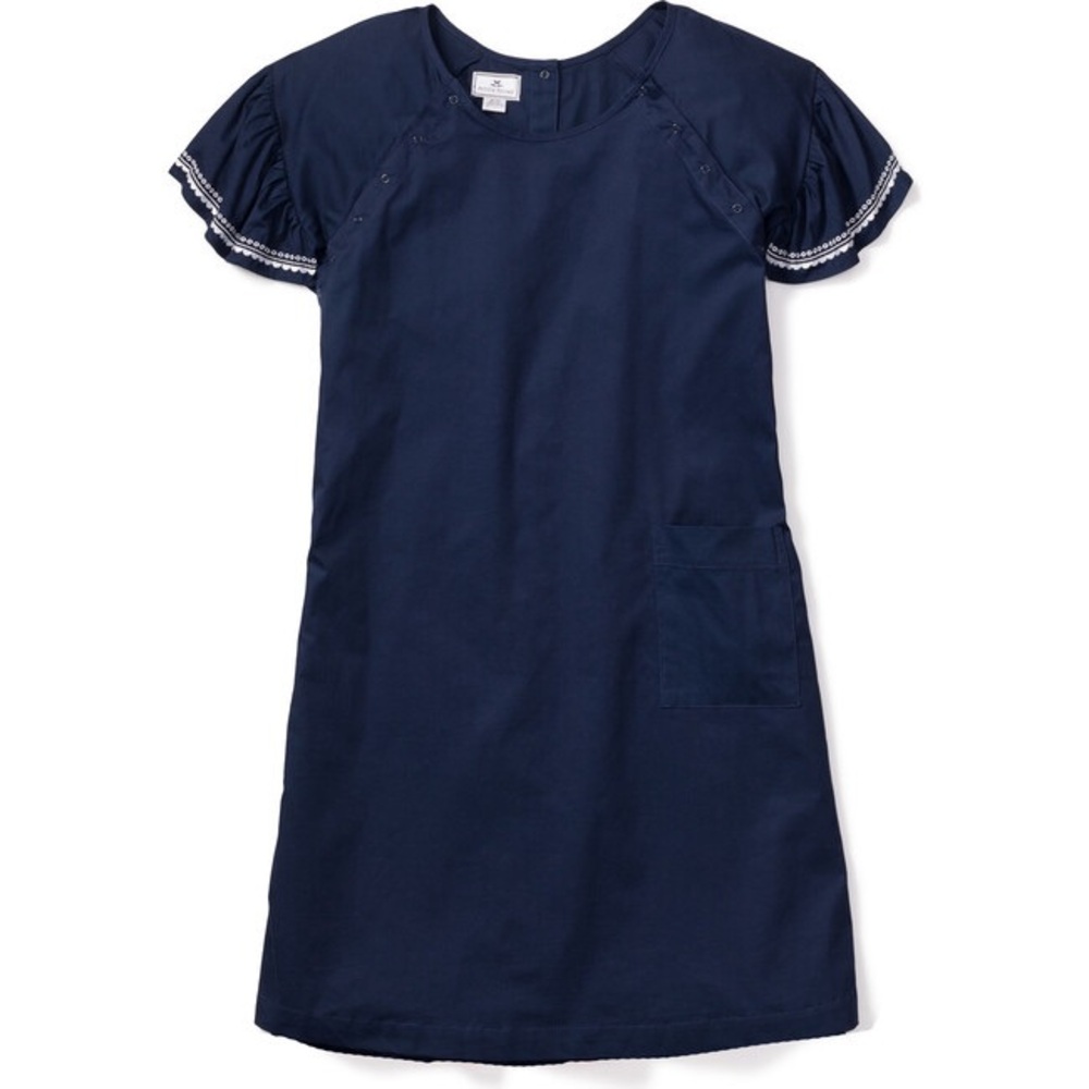 PETITE PLUME Women’s Hospital Gown, Navy Twill